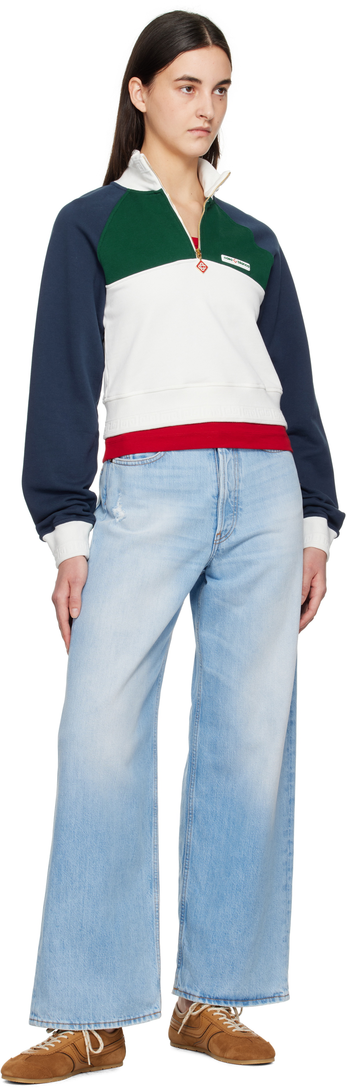 Casablanca Multicolor Quarter Zip Sweatshirt