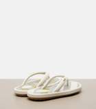 Tod's Striped leather thong sandals