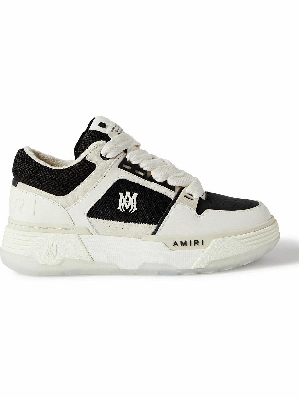 Photo: AMIRI - MA-1 Leather, Nubuck and Mesh Sneakers - White