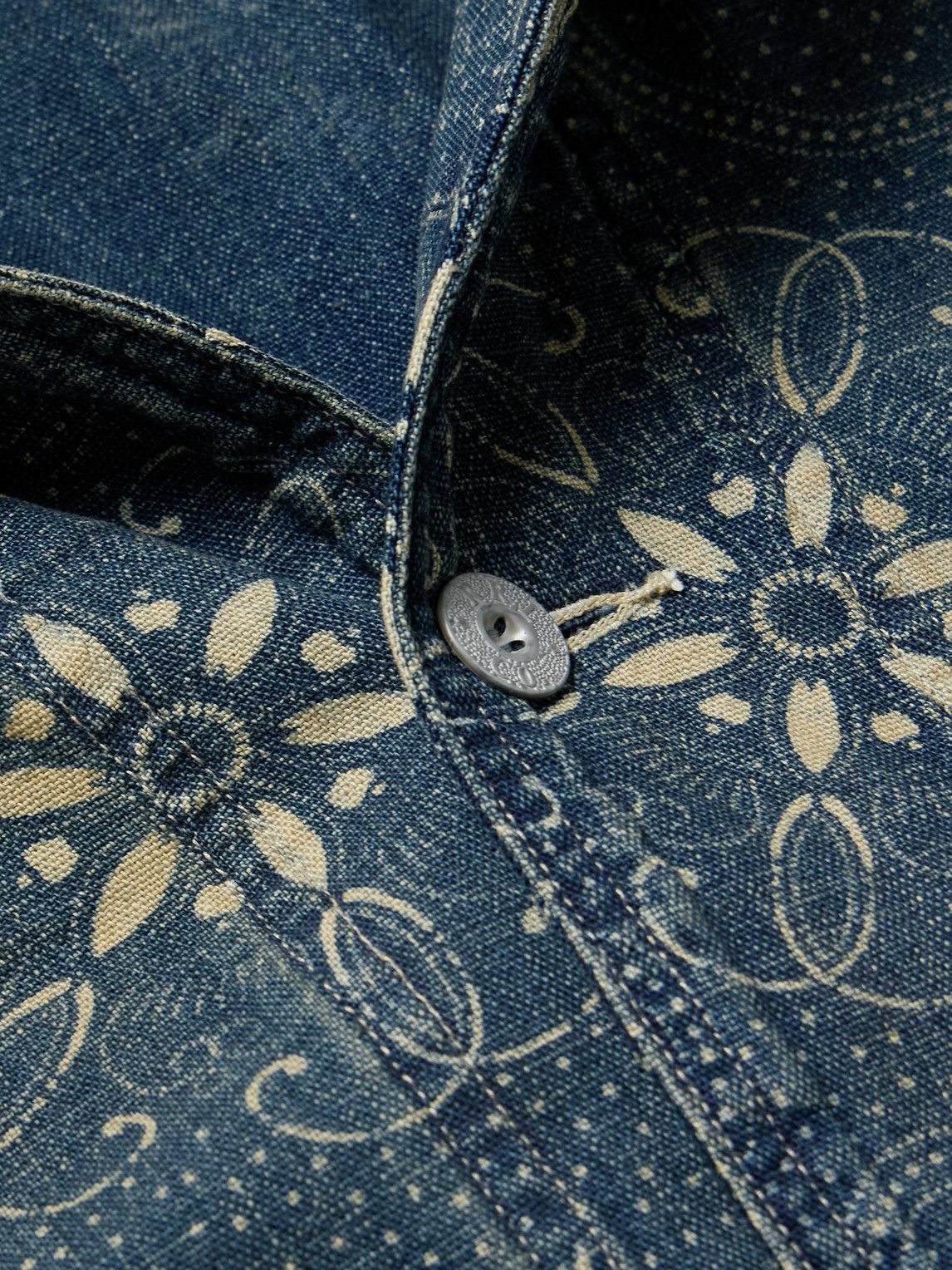 RRL - Wilson Printed Denim Jacket - Blue