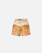 Pinko Printed Technical Shorts With Label Multi. Beige/Pink