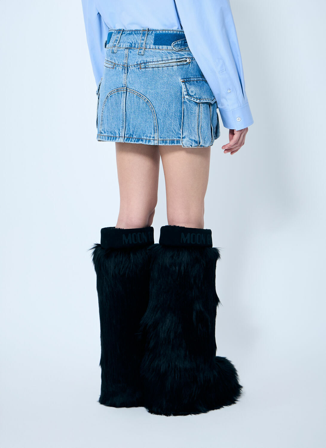 Alexander Wang Cargo Denim Mini Skirt