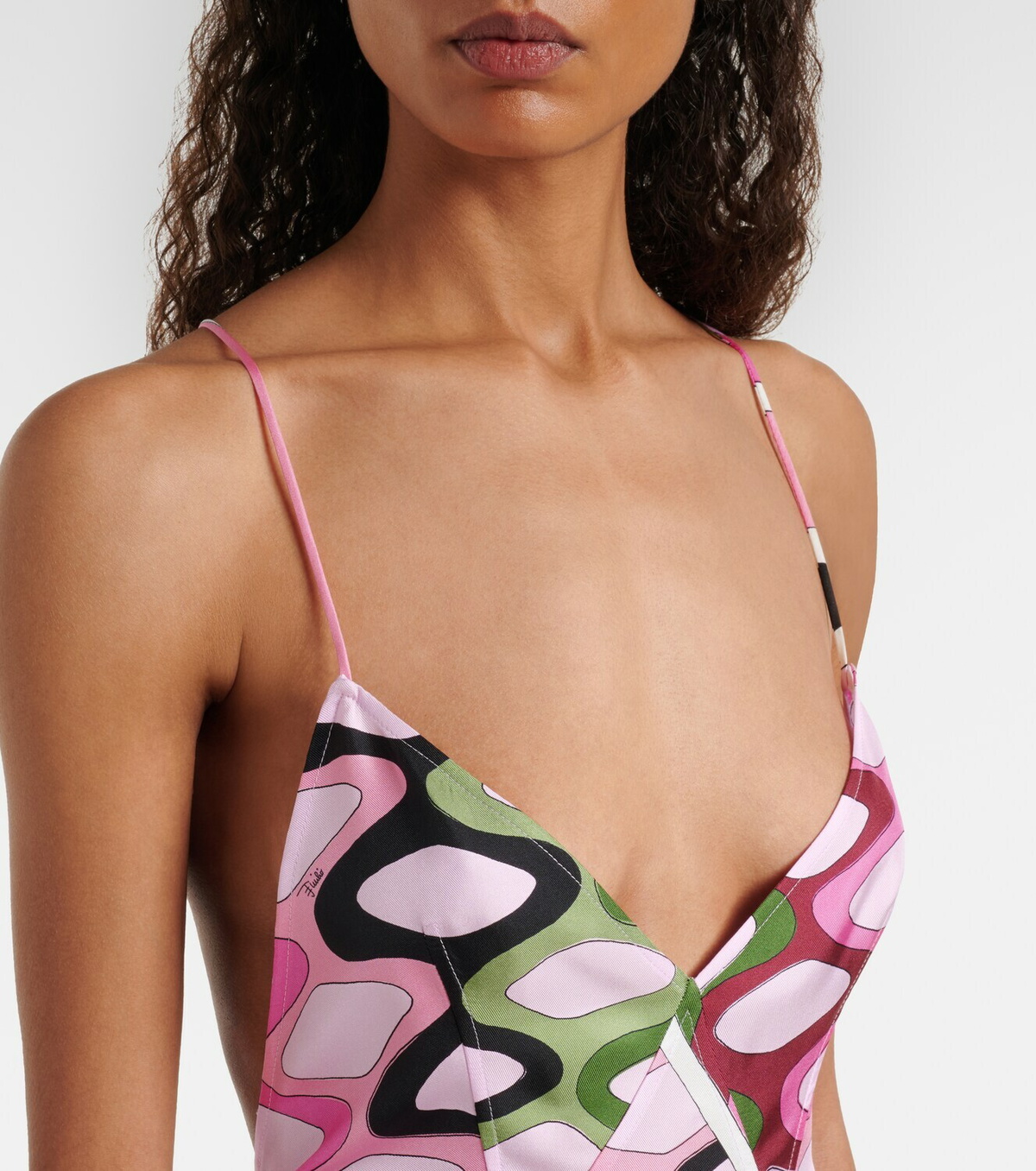 Pucci Printed silk satin maxi dress