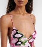Pucci Printed silk satin maxi dress