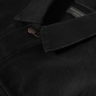 Balenciaga Men's Oversized Political Campaign Logo Denim Jacket in Matte Black