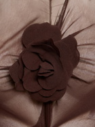 PHILOSOPHY DI LORENZO SERAFINI Stretch Tulle Mini Dress with Flower