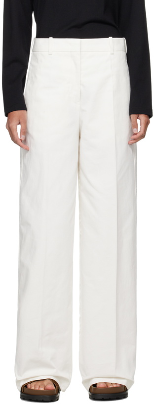 Photo: Jil Sander White Layered Trousers