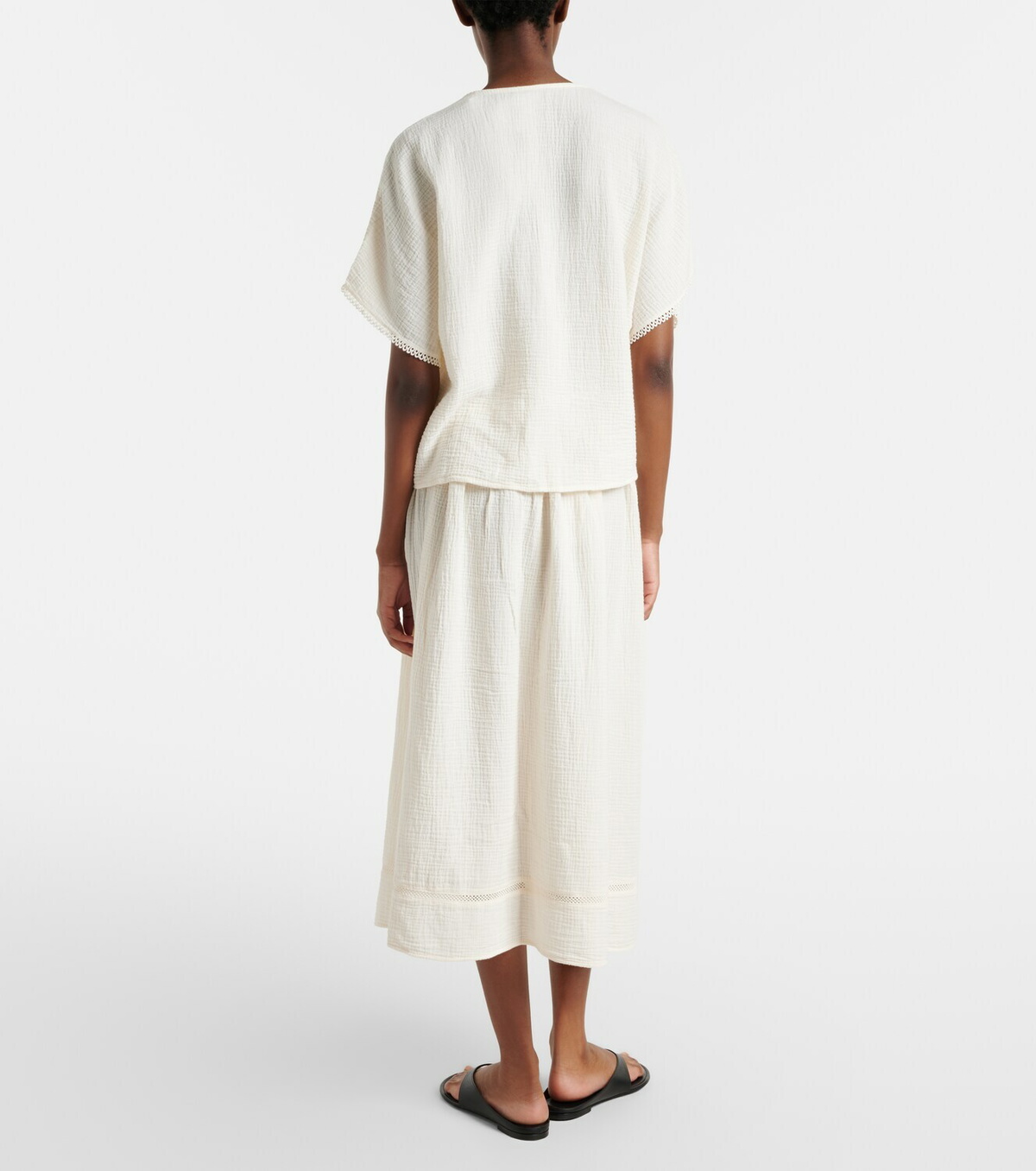Velvet Mazie cotton gauze midi skirt