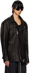 Rick Owens Black Luke Leather Jacket