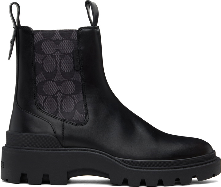 Photo: Coach 1941 Black Colson Signature Chelsea Boots