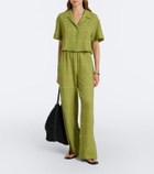 Asceno Lincoln checked cotton bowling shirt
