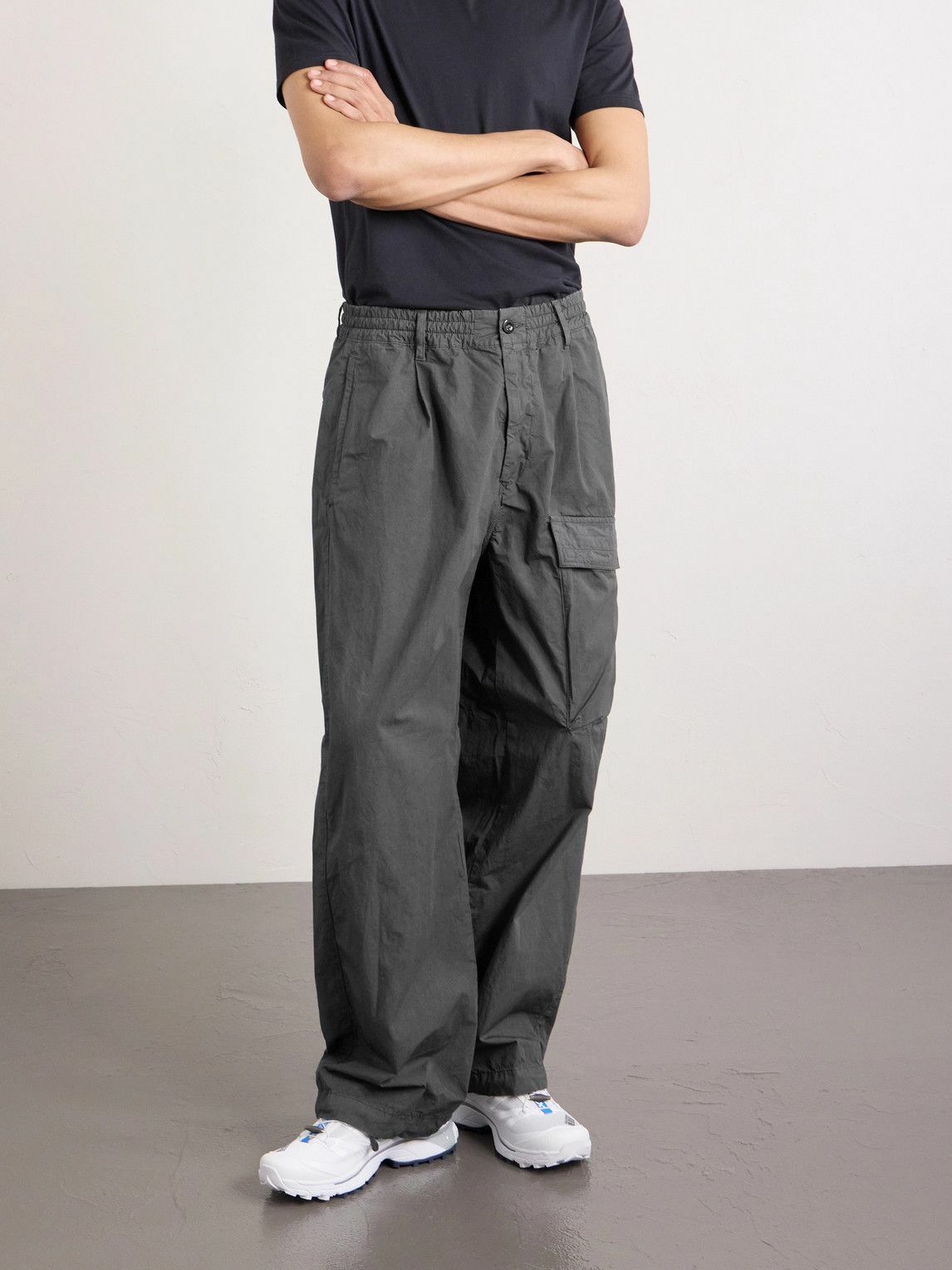 C.P. Company - Straight-Leg Logo-Appliquéd Cotton Reps Cargo Trousers - Gray