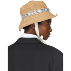 JW Anderson Tan Oscar Wilde Asymmetric Bucket Hat
