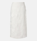 Dorothee Schumacher Sheer Meadow floral organza midi skirt