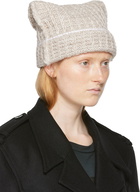 MM6 Maison Margiela Beige Knit Beanie