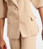 Chloé Puff-sleeve linen blazer