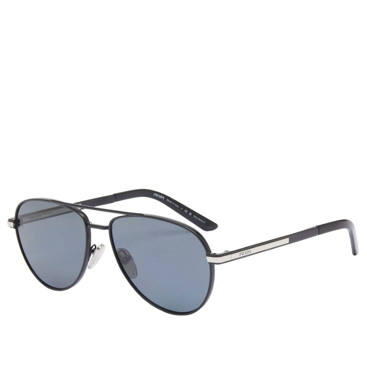 Photo: Prada Eyewear Men's PR A54S Sunglasses in Matte Black/Grey 