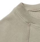TOM FORD - Garment-Dyed Fleece-Back Cotton-Jersey Sweatshirt - Green