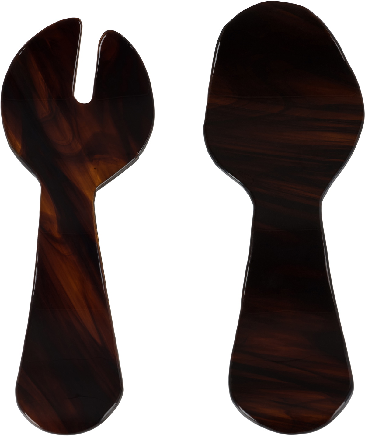 Los Objetos Decorativos Brown Glass Flatware Set