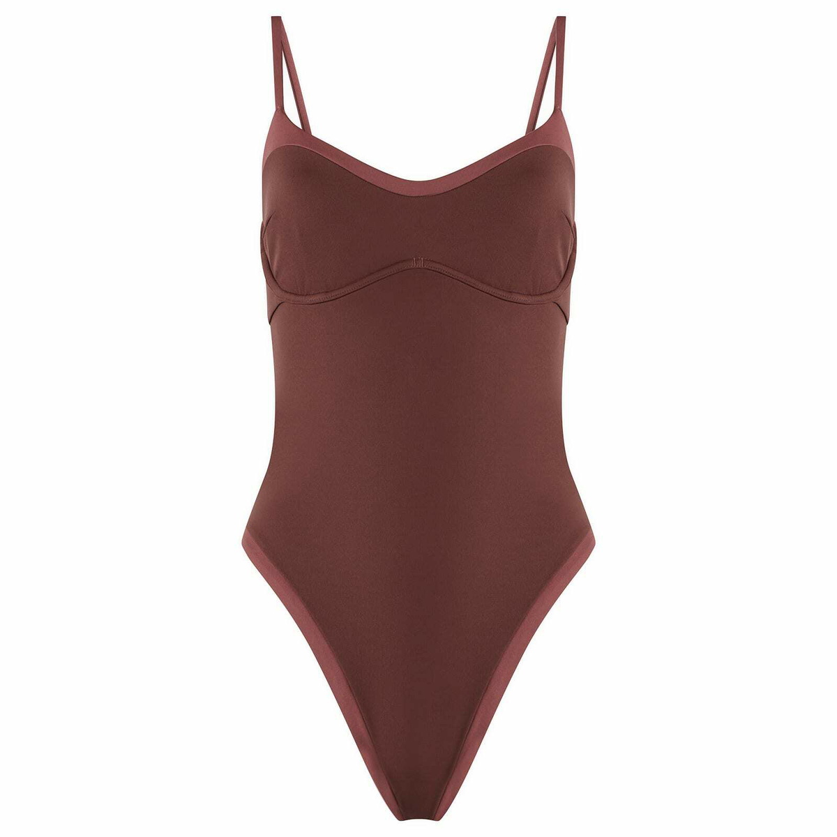 TALA Women's Contrast Underwired Swimsuit in Deep Rust