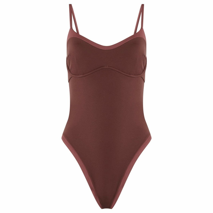 Photo: TALA Women's Contrast Underwired Swimsuit in Deep Rust