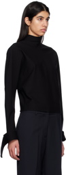 Victoria Beckham Black Ponti Turtleneck