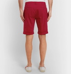 Aspesi - Slim-Fit Pleated Cotton Shorts - Claret