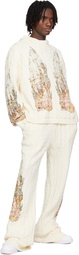Who Decides War Off-White Flame Glass Cable Knit Sweatpants