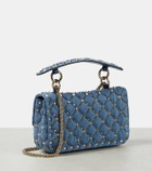 Valentino Garavani Rockstud Spike Small denim shoulder bag