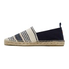 Castaner Navy and Off-White Canvas Pedro Espadrilles