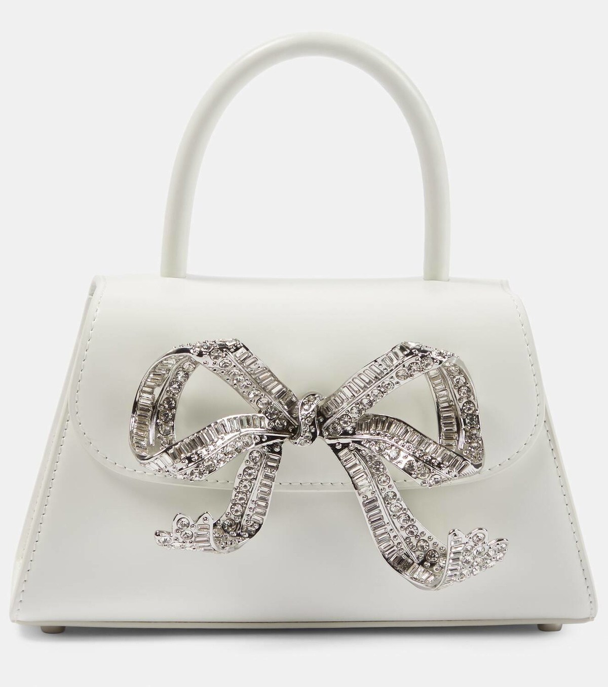 トートバッグ SELF PORTRAIT 'Cream Leather Mini Bow' handbag Cream Leather Mini Tote Bag – self-portrait-US