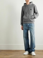 Dolce&Gabbana - Logo-Appliquéd Cotton-Jersey Hoodie - Gray