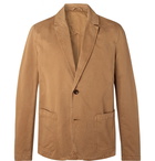 Mr P. - Tobacco Unstructured Garment-Dyed Cotton-Twill Blazer - Men - Brown