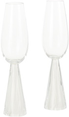 Stories of Italy Transparent & Off-White Tempo Flutes Set