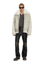 Diesel Distressed leather pants - Pants Mens in Black