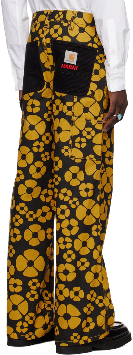 Marni Black Carhartt WIP Edition Single Knee Trousers