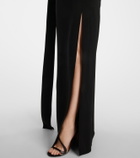 Solace London Irina scarf-detail crêpe gown