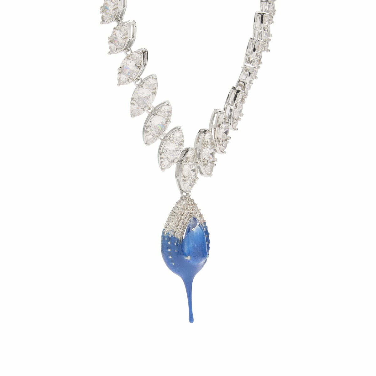 Ottolinger Women's Dipped Diamond Necklace in Royal Blue 