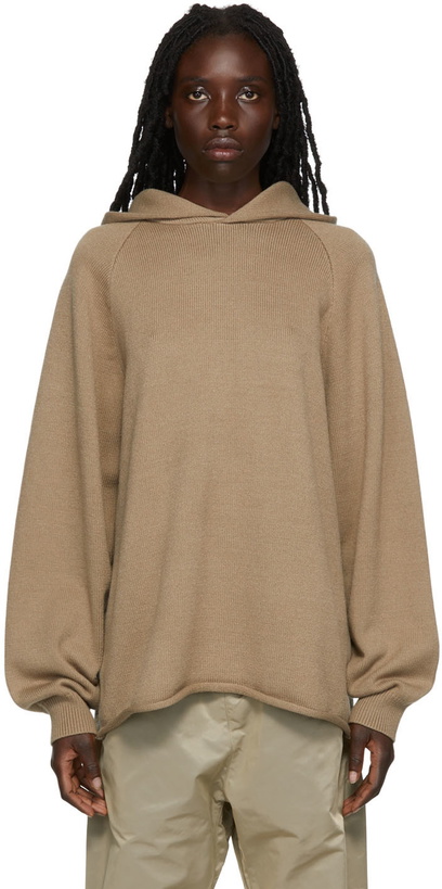 Photo: Essentials Tan Polyester Hoodie