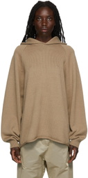 Essentials Tan Polyester Hoodie