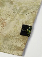 Stone Island - Straight-Leg Satin-Trimmed Camouflage-Print Shell Shorts - Neutrals
