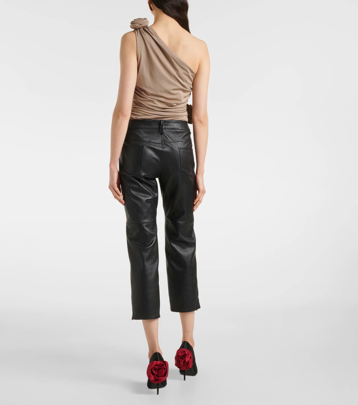 Magda Butrym Low-rise leather capris