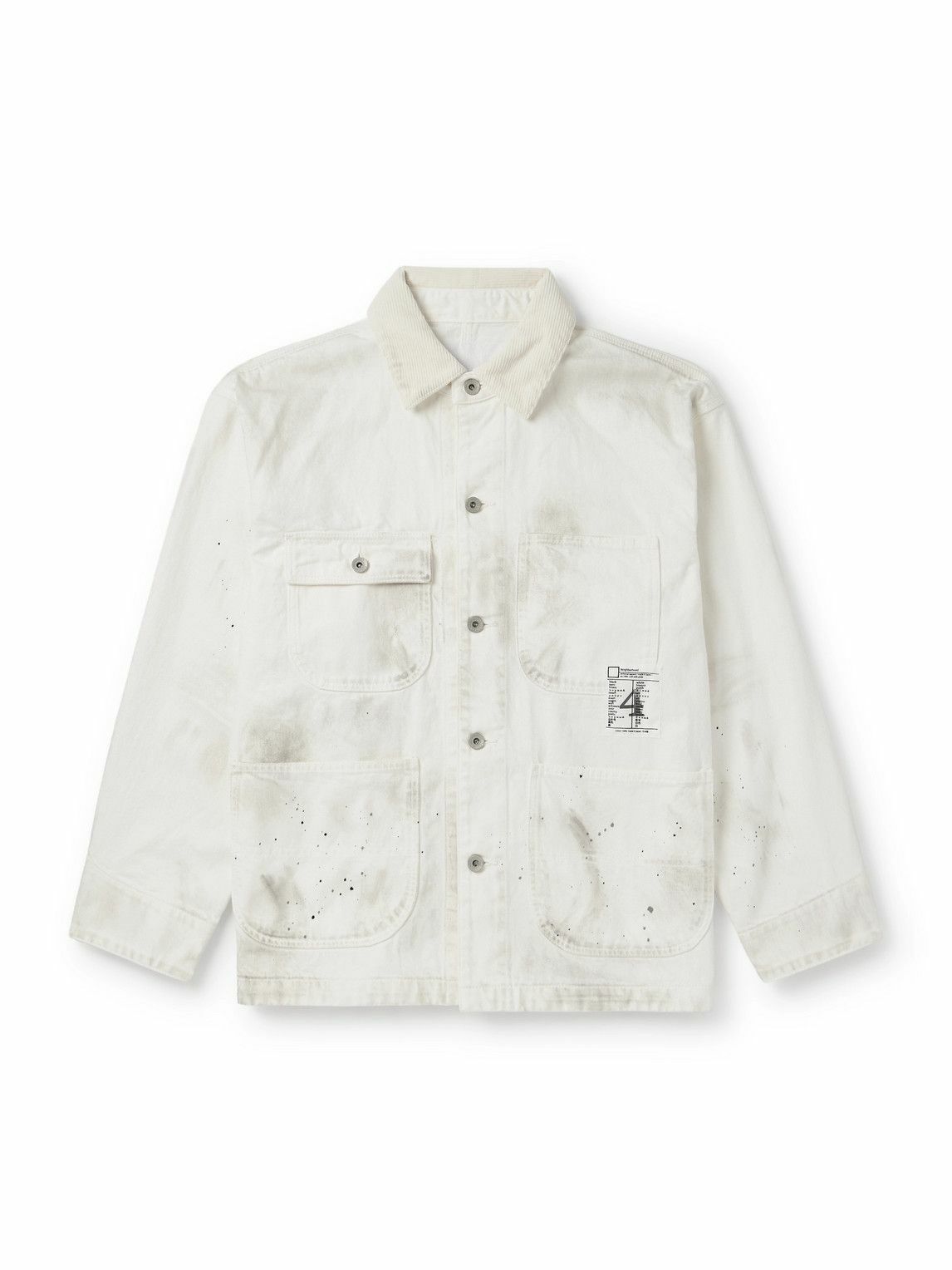 Neighborhood Men's BW Type 2 Denim Jacket in White Neighborhood