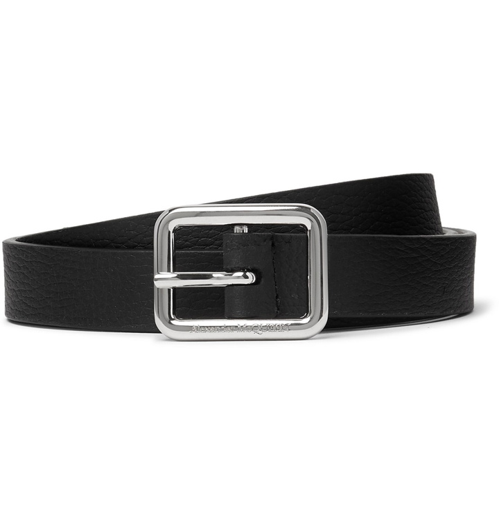 Photo: Alexander McQueen - 2cm Black Full-Grain Leather Belt - Black