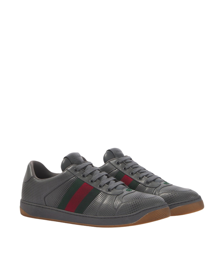 Photo: Gucci Screener perforated leather sneakers