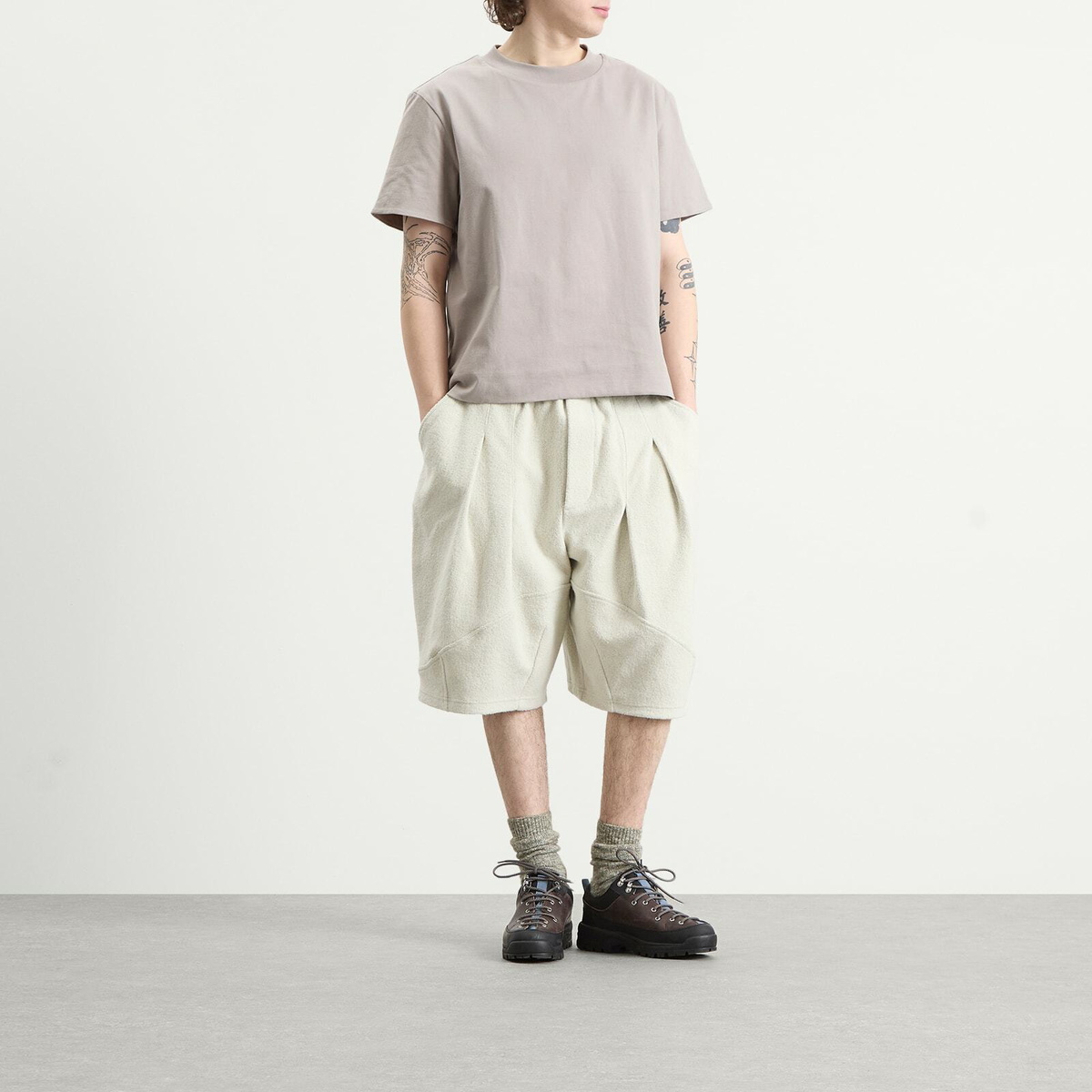 Gander Men's Reversible T-Shirt in Grey/Beige