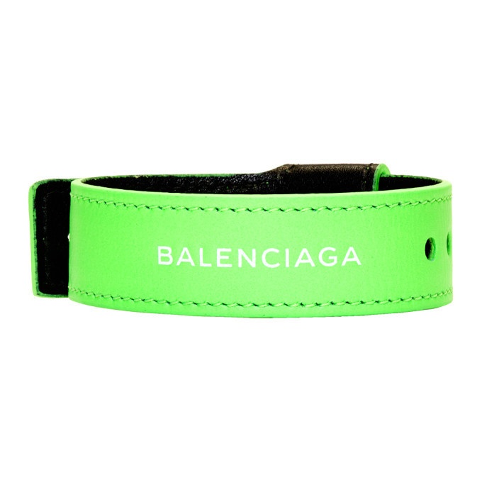 Photo: Balenciaga Green Leather Party Bracelet