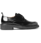 AMI - Glossed-Leather Derby Shoes - Men - Black