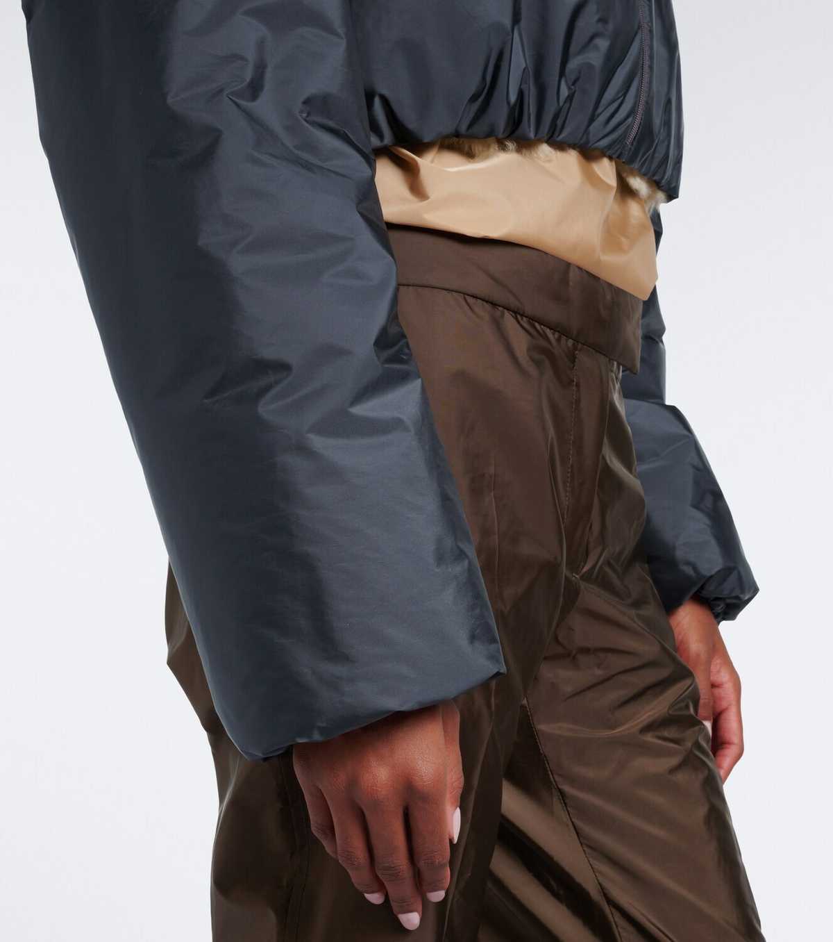 Miu Miu Cropped shearling-lined blouson jacket