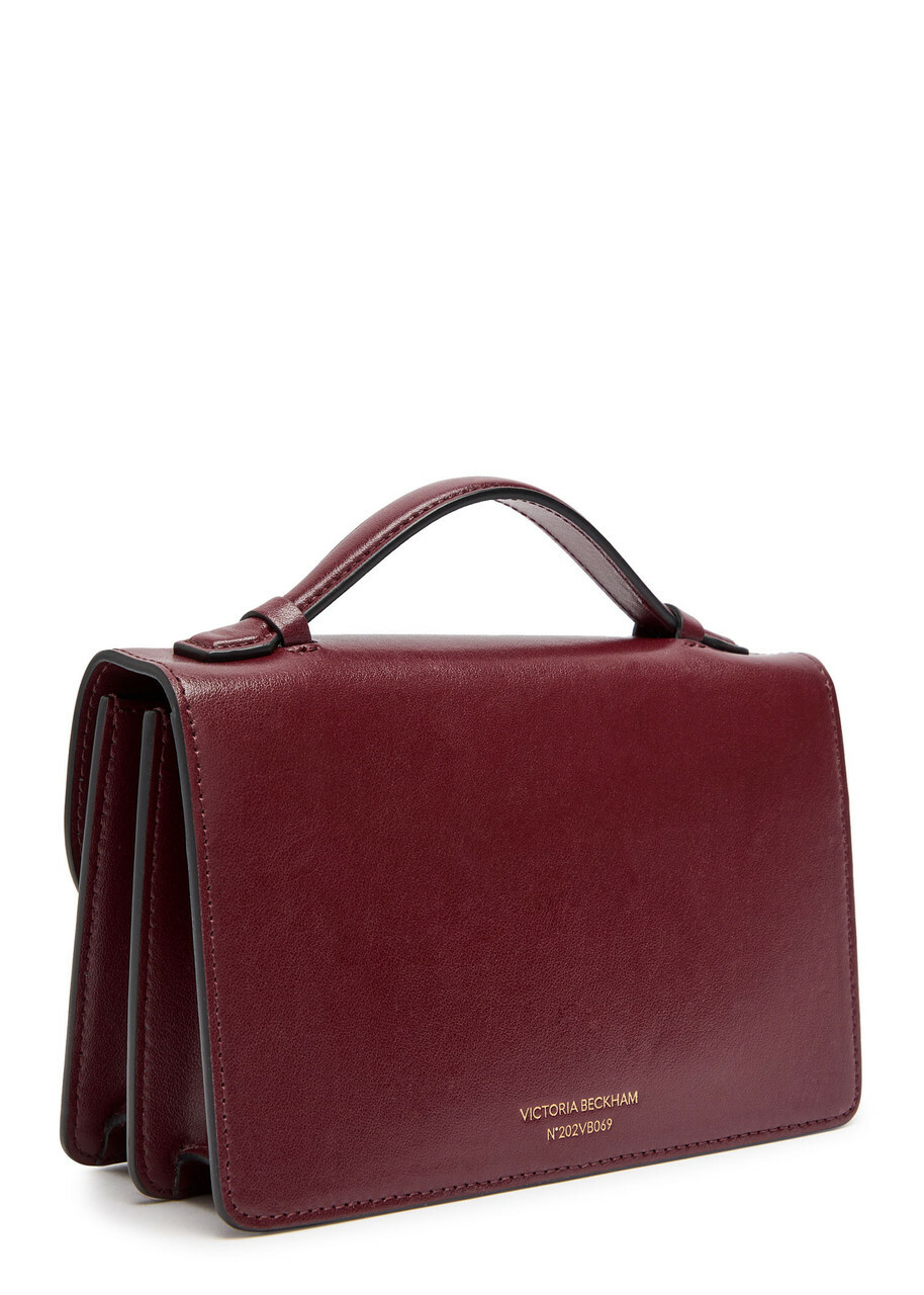 Victoria Beckham Dorian Mini Grained-leather top Handle bag - Burgundy - One Size